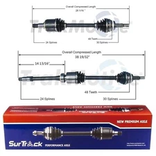 For Toyota Avalon FWD 2005-2007 3.5L V6 Pair of Front CV Axle Shaft SurTrack Set