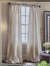 NEW JcPenny Royal Velvet 50" x 84" Ivory Beige Curtain Panel lined back tab