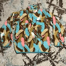 Patagonia Synchilla Womens Snap T Feather Dance Fleece Size M AOP 25455