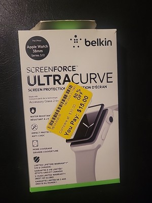 BELKIN SCREENFORCE ULTRACURVE SCREEN PROTECTOR APPLE WATCH 38MM SERIES 3/2