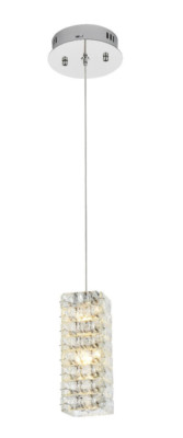Pendnt Crystal Chandelier Light Fixture Dining Room or Kitchen Island Chrome