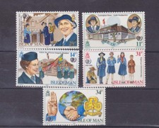isle of man 1985 Sc 276/80 girl guides,set MNH        n1270
