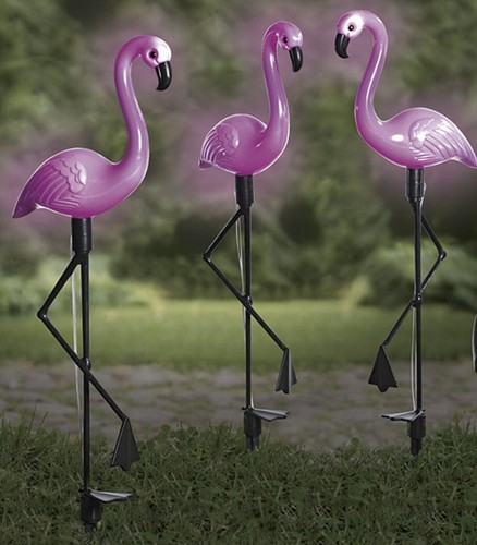 3 Stück Solarlampe Flamingo Gartenstecker Solar Beleuchtung Gartenstecker Deko - Bild 6 von 13