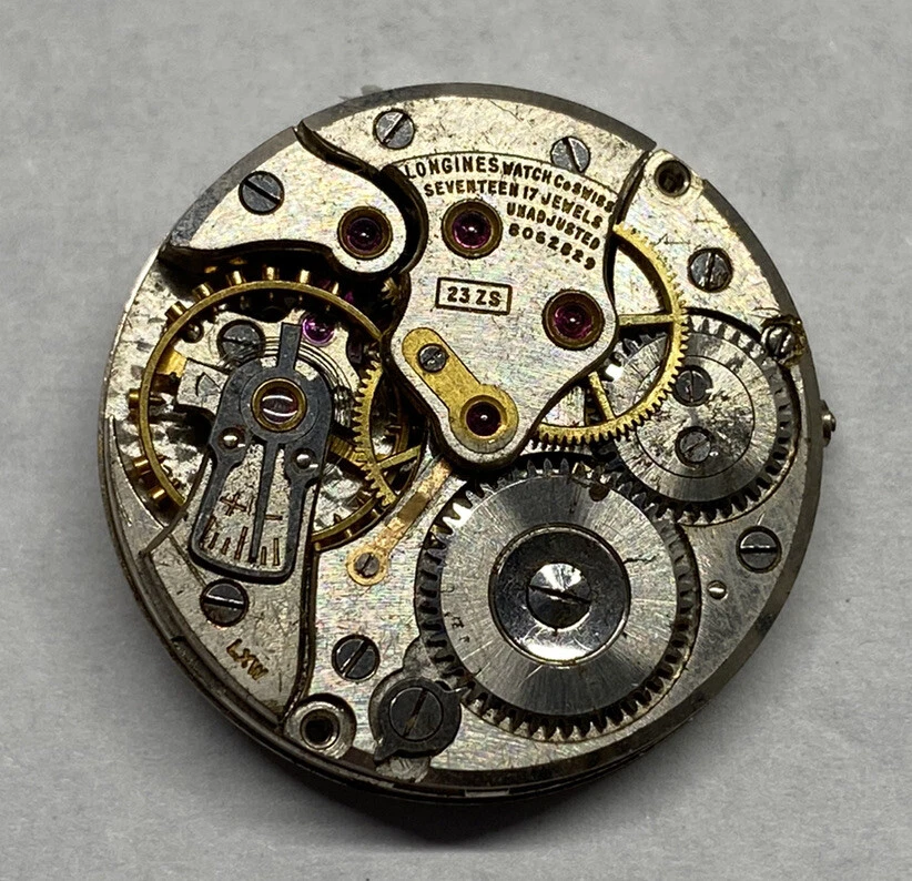 Vintage Longines Watch Movement Repairs Parts 23 ZS Watchmaker Swiss 17 Jewels