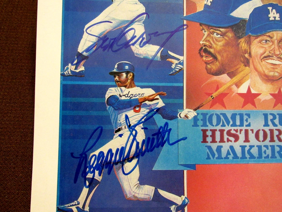 STEVE GARVEY DUSTY BAKER RON CEY SMITH SIGNED AUTO 77 STADIUM GIVEAWAY PHOTO JSA - Image 3 of 4