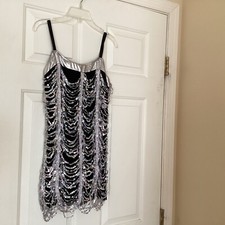 Art Stone/Competitor Tap/Jazz Dance Costume Size MA Black Silver