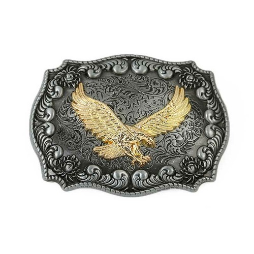 Men Vintage Metal Flying Eagle Belt 