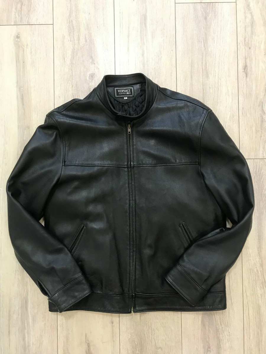 VERSACE Classic V2 Vintage Oldschool Leather Men Jacket Coat VERSACE Classic V2 Vintage Oldschool Leather Men Jacket Coat
