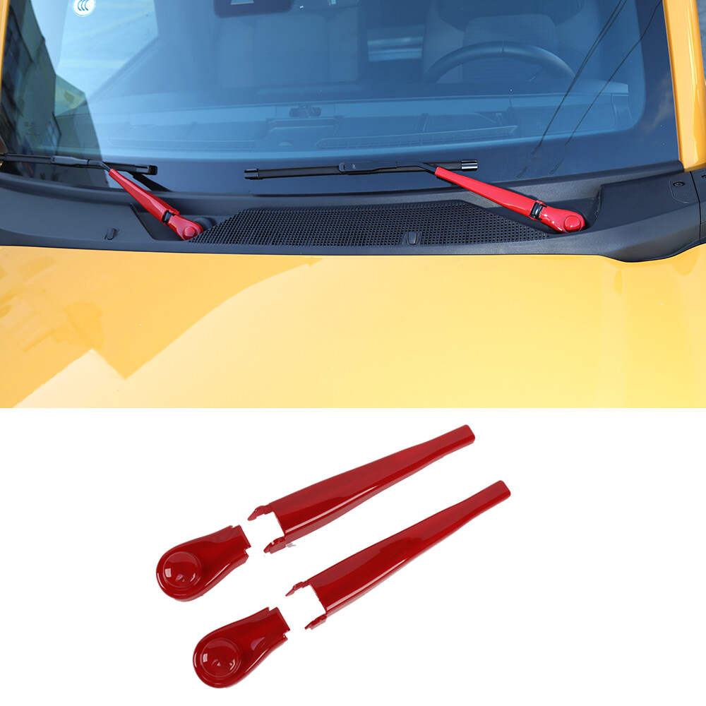 4X Red Front Windshield Wiper Blade Cover Trim for Ford Bronco 21-23 Accessories