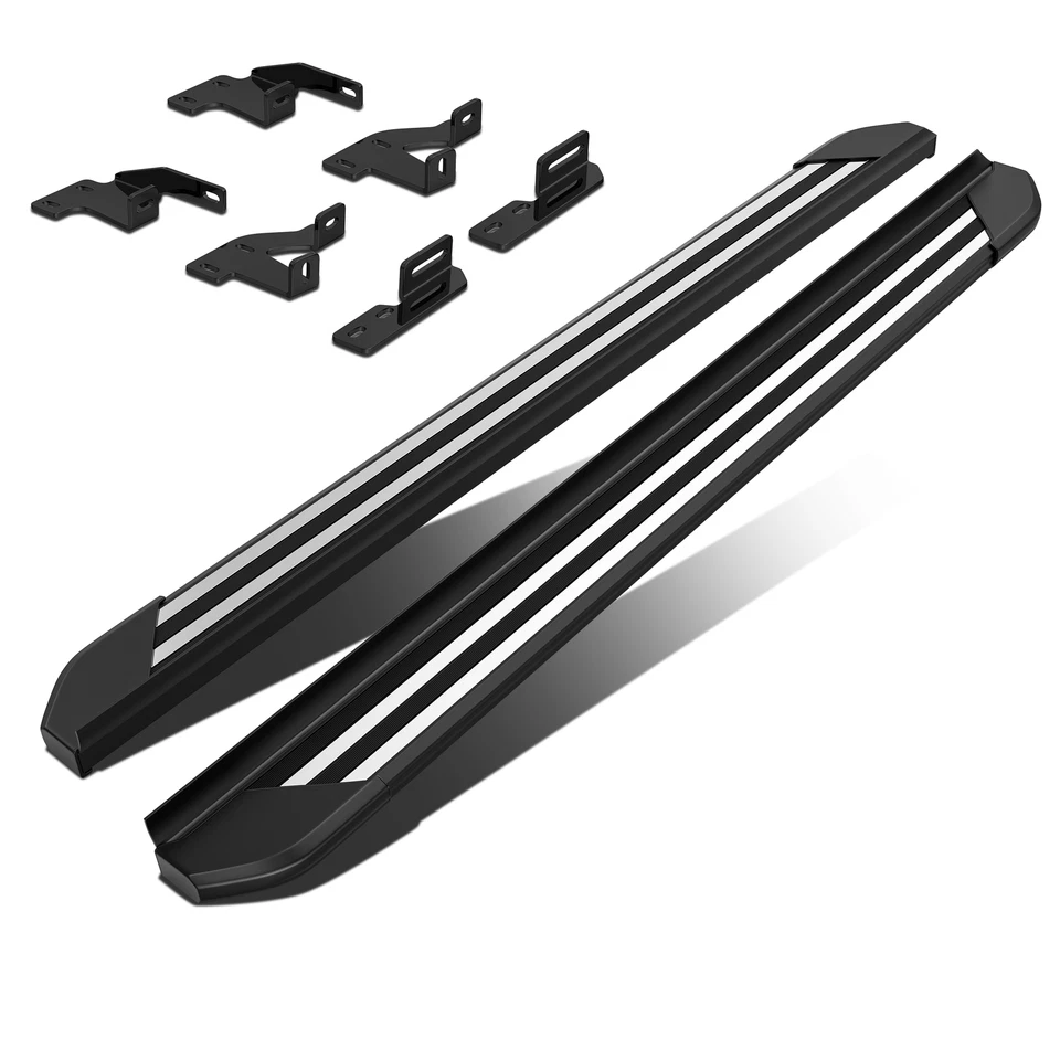 Pair 4" Aluminum Running Boards Side Steps Nerf Bars For 2009-2015 Honda Pilot - Image 2 of 4