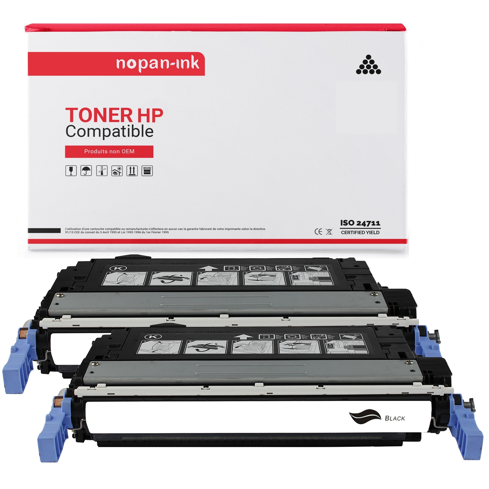 Toner Q6460A noir compatible HP x2 à haute opacité pour des textes laser ultra nets