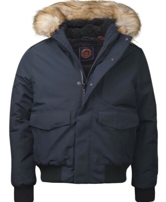 SUPERDRY EVEREST SHORT FUR COLLAR QUILTED BOMBER