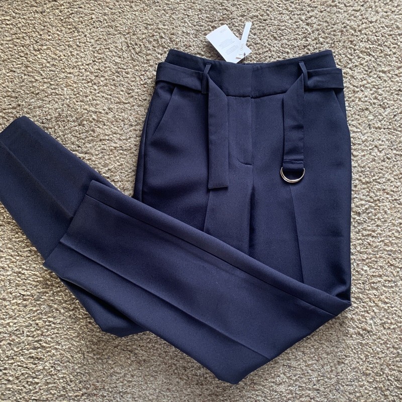 ASOS New With Tags Women’s Navy Blue Straight Leg Trousers Size 4