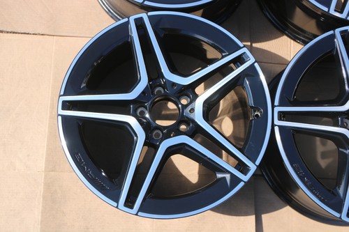 4 Llantas De Aleación AMG Originales Mercedes Clase A W177 W176 18" Negras OE - Picture 5 of 11