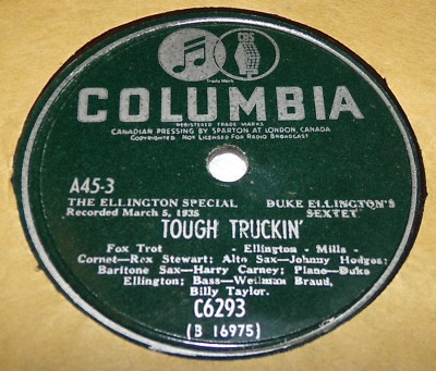 Columbia C6293 The Ellington Special Tough Truckin' / Indigo Echoes 78 RPM E+ E+