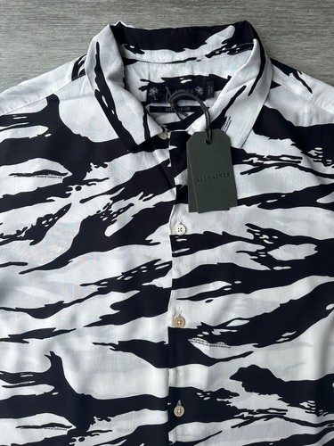 ALL SAINTS ECRU WHITE "TEKISUTO" RELAXED FIT FLORAL S/S SHIRT TOP - M - NEW TAGS - Picture 5 of 10