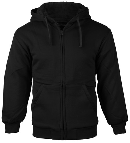 Boys Kids Toddler Athletic Soft Sherpa Lined Fleece Zip Up Hoodie Sweater Jacket - Picture 2 of 13