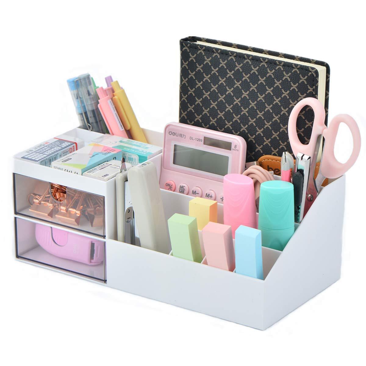 Desk Organizer Caddy with 12 Compartments Office Workspace Drawer Organizers ...-image