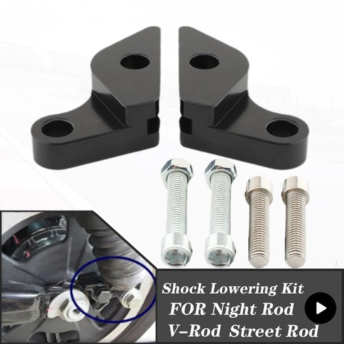 For Harley Davidson VROD VRSC 2002-2017Rear Shock Lowering KIT 1" Inch Aluminum - Picture 12 of 12