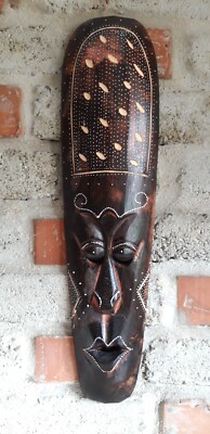 Voodoo Maske Bali Gesicht  Bild Wandschmuck geschnitzt Kunst Unikat