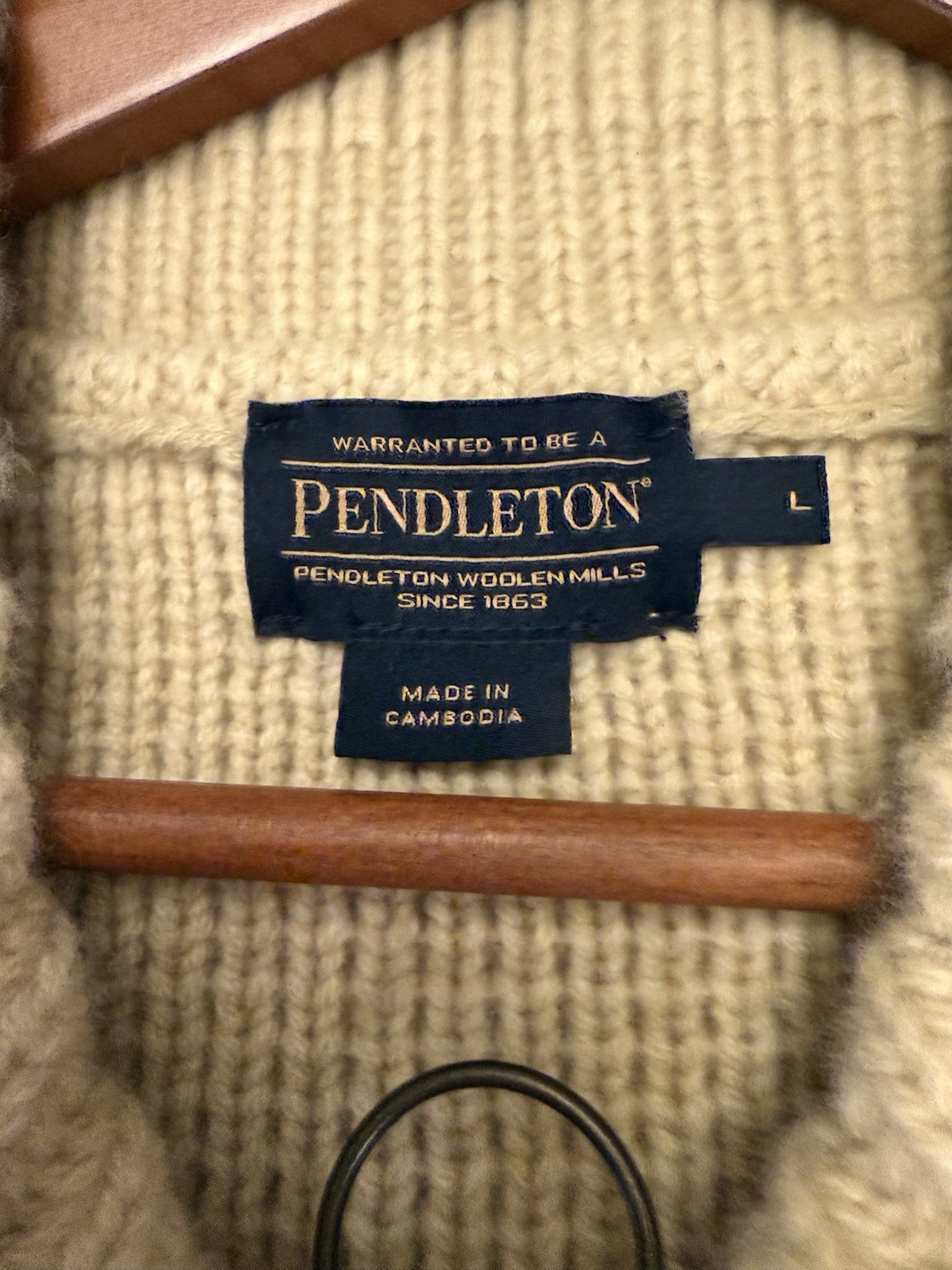 Pendleton Westerly Big Lebowski Zip Wool Sweater … - image 2