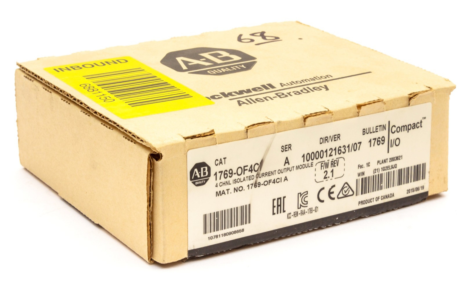 Allen-Bradley 1769-OF4CI Compact I/O 4 Chnl Isolated Current Output Module NOS