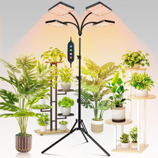 4-Head Grow Light with Stand 100W, 2025 Grow Lights for Indoor Plants, Full ...