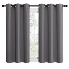 Kitchen Curtains Tiers Sets for Windows - Thermal Insulated Home Decor Blacko...