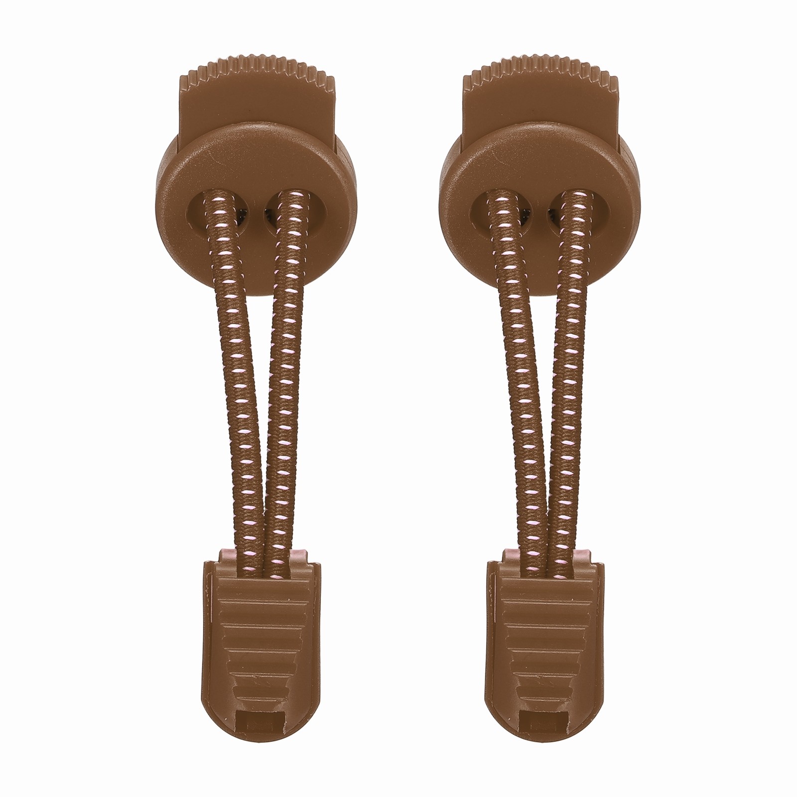 APL 2 Pezzi Lacci Elastici per Scarpe Senza Lacci per Scarpe per Adulti Punto Bianco Caffè