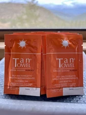 TanTowel DARK Half Body Gradual Tanning Tan Towels 11 count *New