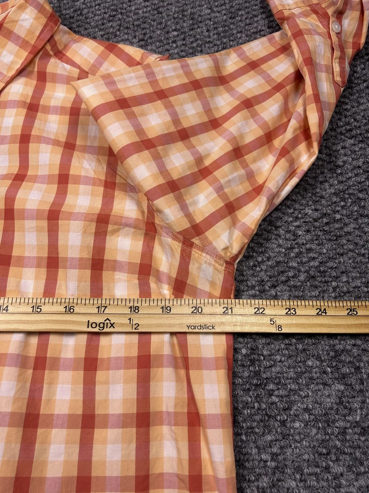 Pendleton Shirt Mens Tall Large Orange Yellow Plaid Long Sleeve Button Down - Image 4 of 4
