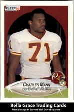1990 Fleer #160 Charles Mann Washington Redskins NFL Football