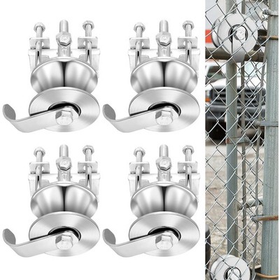 MorningRo 4 Pack Sliding Gate Rollers Rear Pipe Track Wheels for Chain Link S...