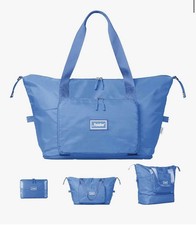 The Foldie® 4.0 Travel Duffle - Water Resistant - Expandable Bottom - Azure