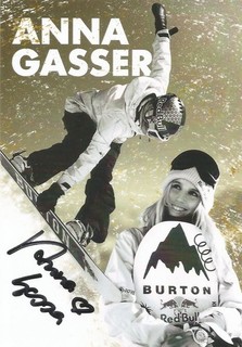 ANNA GASSER ( AUT ) SNOWBOARD; Olympiasiegerin 2018 2022; Originalautogramm