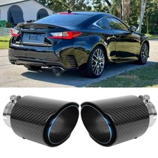 Real Carbon Fiber 2.5" In 3.5" Out Exhaust Pipe For Lexus RC200t RC300 RC350