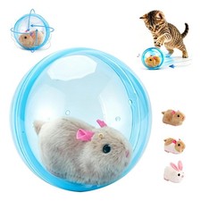 Smart Automatic Rolling Cat Toy Ball Plush Bunny Mouse Interactive Pet Toy
