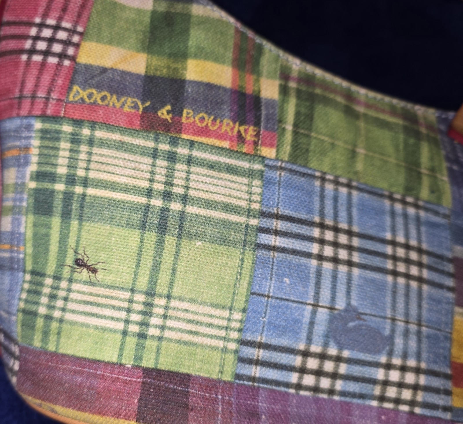 Dooney & Bourke Plaid Patchwork Multicolor Should… - image 6