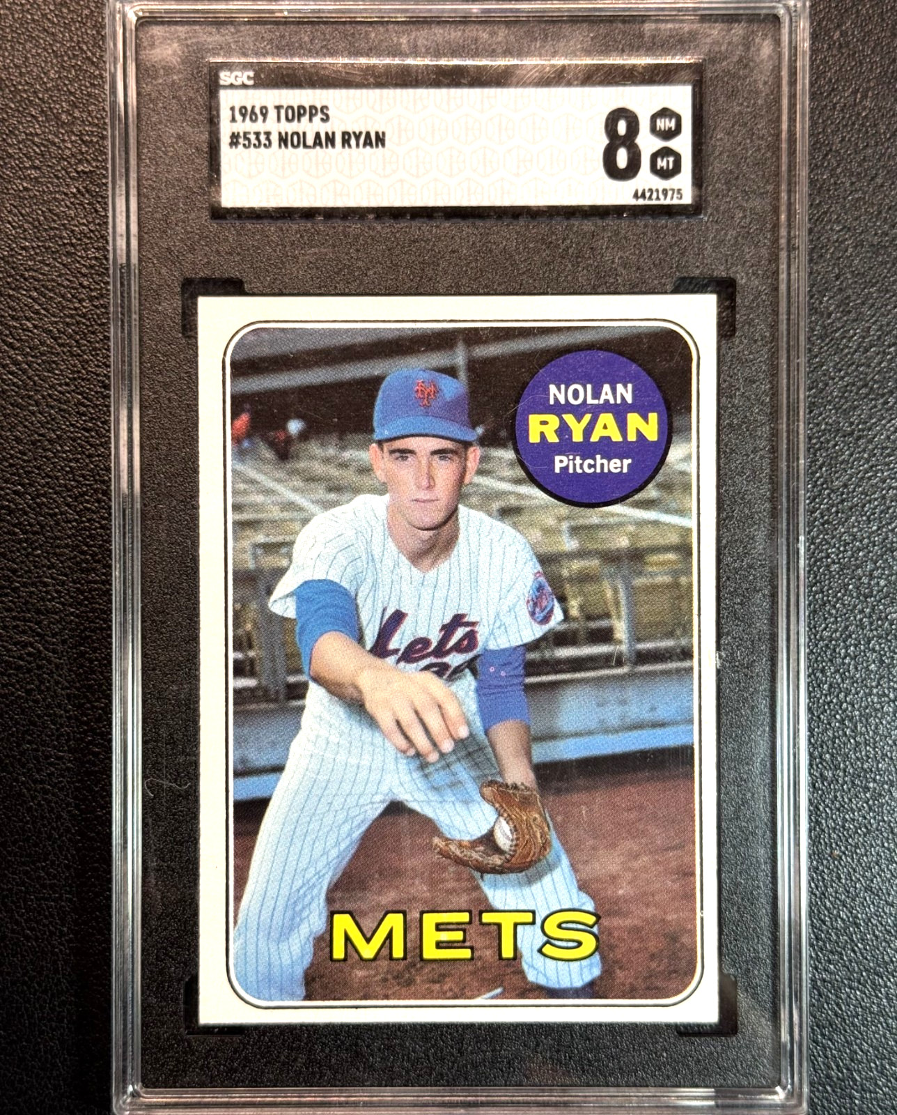 1969 TOPPS #533 NOLAN RYAN HOF NEW YORK METS SGC 8 NM-MT
