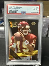 1993 Wild Card Joe Montana #67 1000 Stripe HOF - PSA 8 None Higher Pop 3 Chiefs