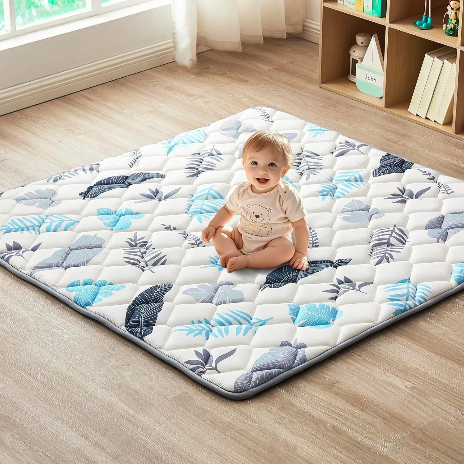 Baby Play Mat,Non-Slip Soft Thicker Playpen Mat, （ 50"x50"）