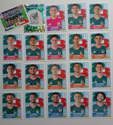 MEXICO MEX  20 Stickers team set White BORDER  USA  2026 PANINI  WORLD CUP