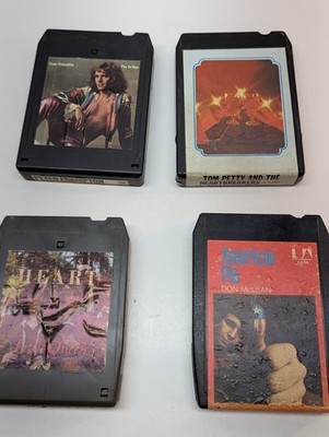 LOT OF 4 Vintage 8-Track Tapes Peter Frampton Tom Petty Don McLean Heart