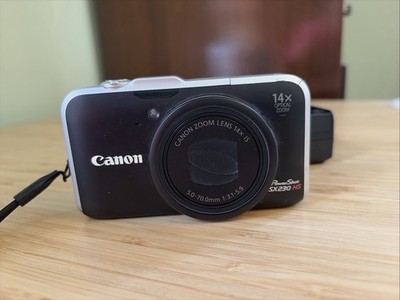 Canon PowerShot SX230 HS 12.1MP Digital Camera - Black and Silver