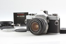  N MINT w/ Hood  Olympus OM-1 SLR Film Camera  28mm F3.5 Lens From JAPAN
