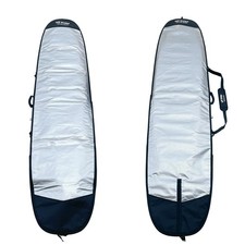 UP SURF Surfboard bag, Daylight Bags for Longboard, 9'2", black and silver