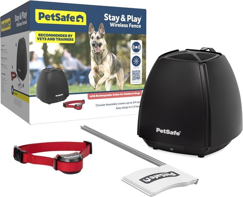 PetSafe Stay Play Wireless Fence for Stubborn Dogs Training Collar Dog Kit