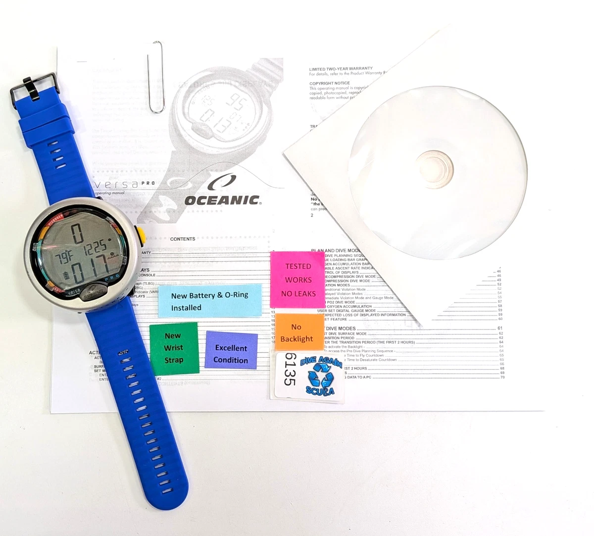 Ordinateur De Plongée Oceanic Datamax Pro - Avec Boussole Intégrée Et Batterie Neuve - Occasion