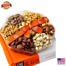 Elegant Gourmet Assorted Nuts Gift Basket - Perfect for Holidays & Birthdays