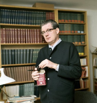 Federal Minister of Interior Prof Dr Ernst Benda stands study his - Old Photo 1
